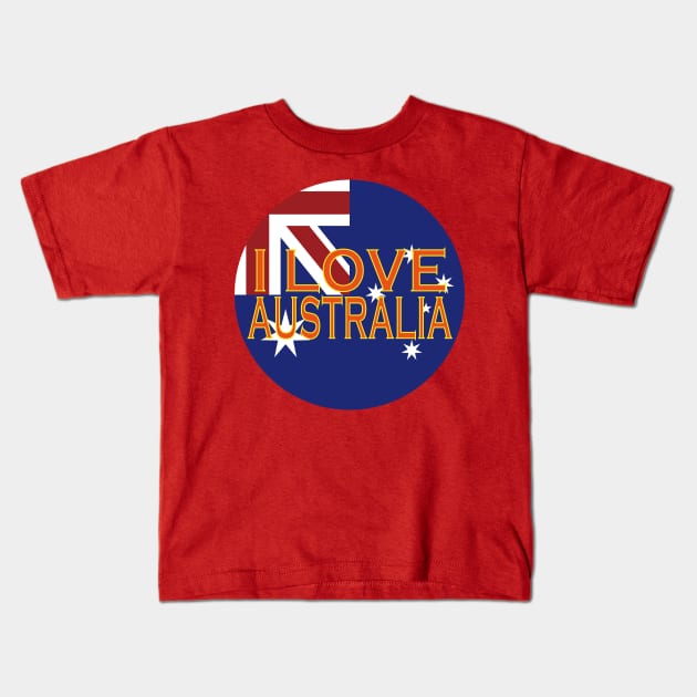 I love Australia Kids T-Shirt by EunsooLee